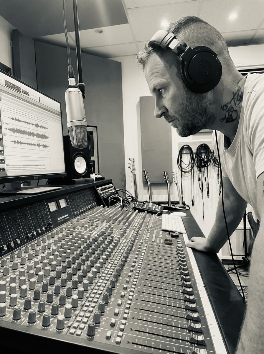 Scott working in the studio